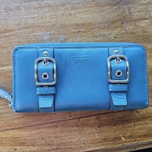 Coach Teal Leather Wallet
